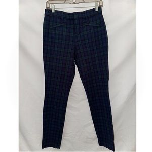 Gap Blue and Green Plaid Skinny Pants